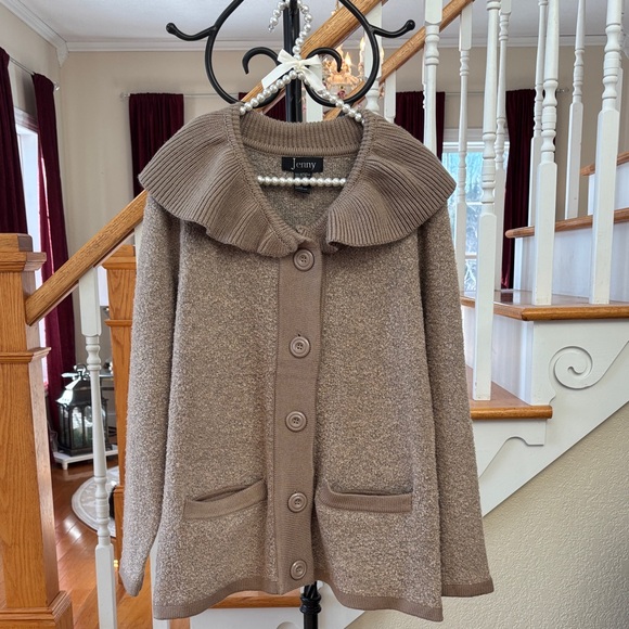 Jackets & Blazers - Jenny Women's‎ Taupe Knit Cardigan/Jacket🤎Size Medium